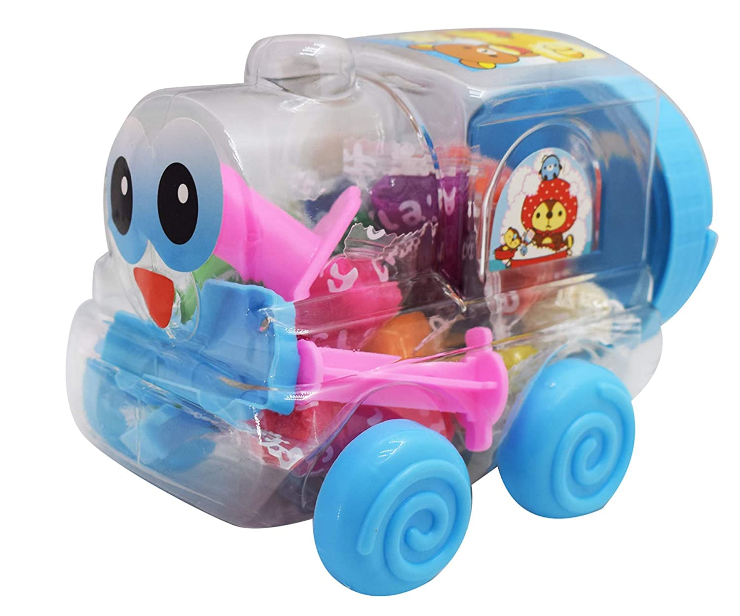 TLISMI Engine Shape Colorful Kids Clay 12 pcs with 4 Mould/Tools for Fun Activity at Home, Best for Party Return Gifts for Kids (Set of 1) - Multicolor