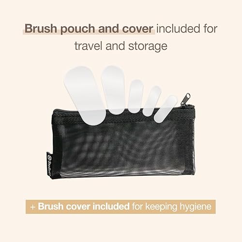 Miniatura 5 de Juego de brochas de maquillaje de viaje, 5 piezas, juego de brochas de maquillaje esenciales para rostro y ojos, juego de brochas de maquillaje