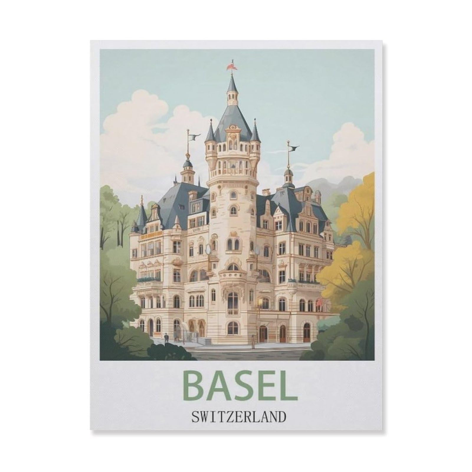 Tin Sign，Basel Switzerland(15x30cm）