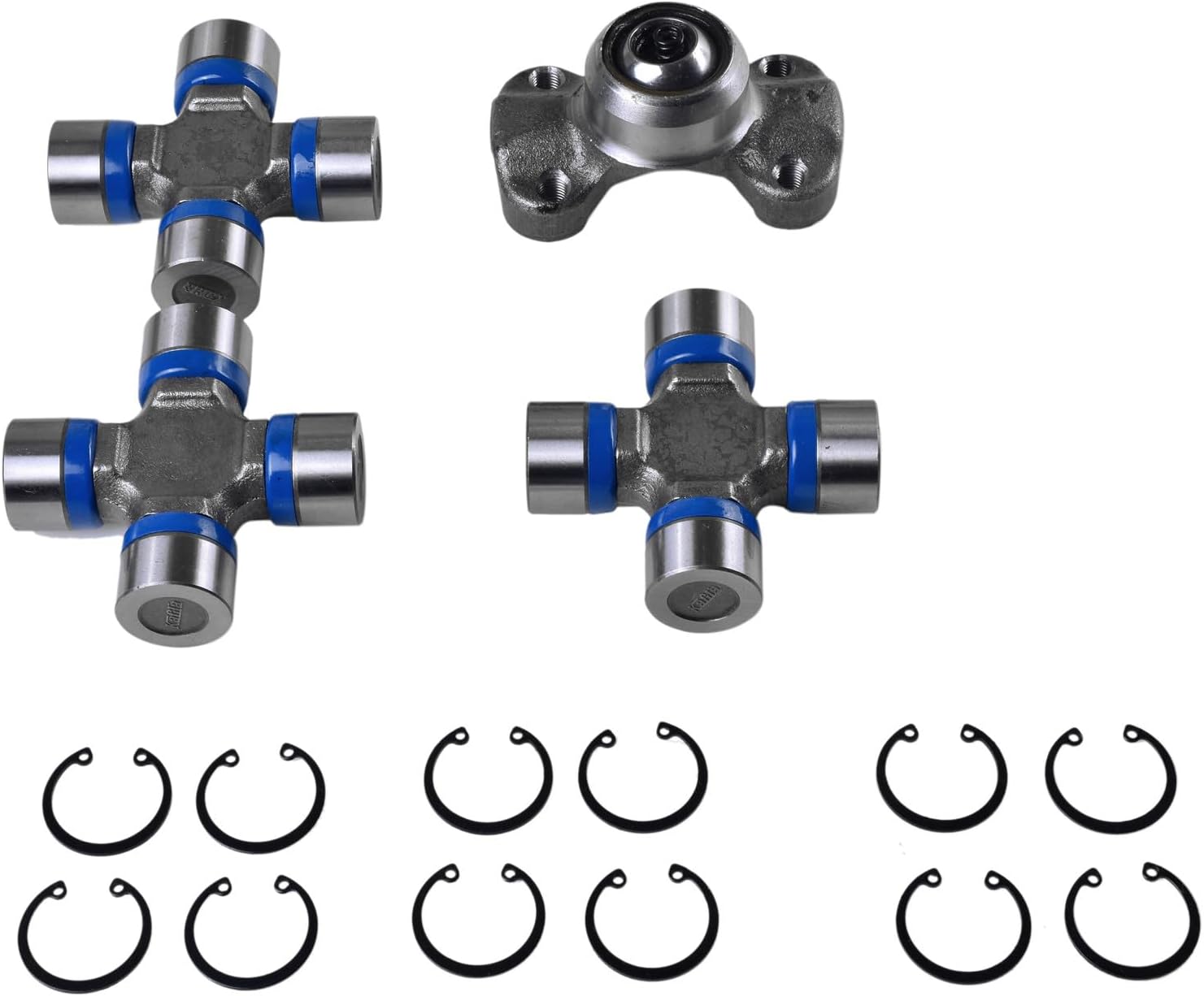 BestParts Front Driveshaft 3x Universal Joints with Spicers and CV Socket Rebuild Kit Compatible with Jeep Wrangler TJ Compatible with Cherokee XJ Replace 211355X 5-153X