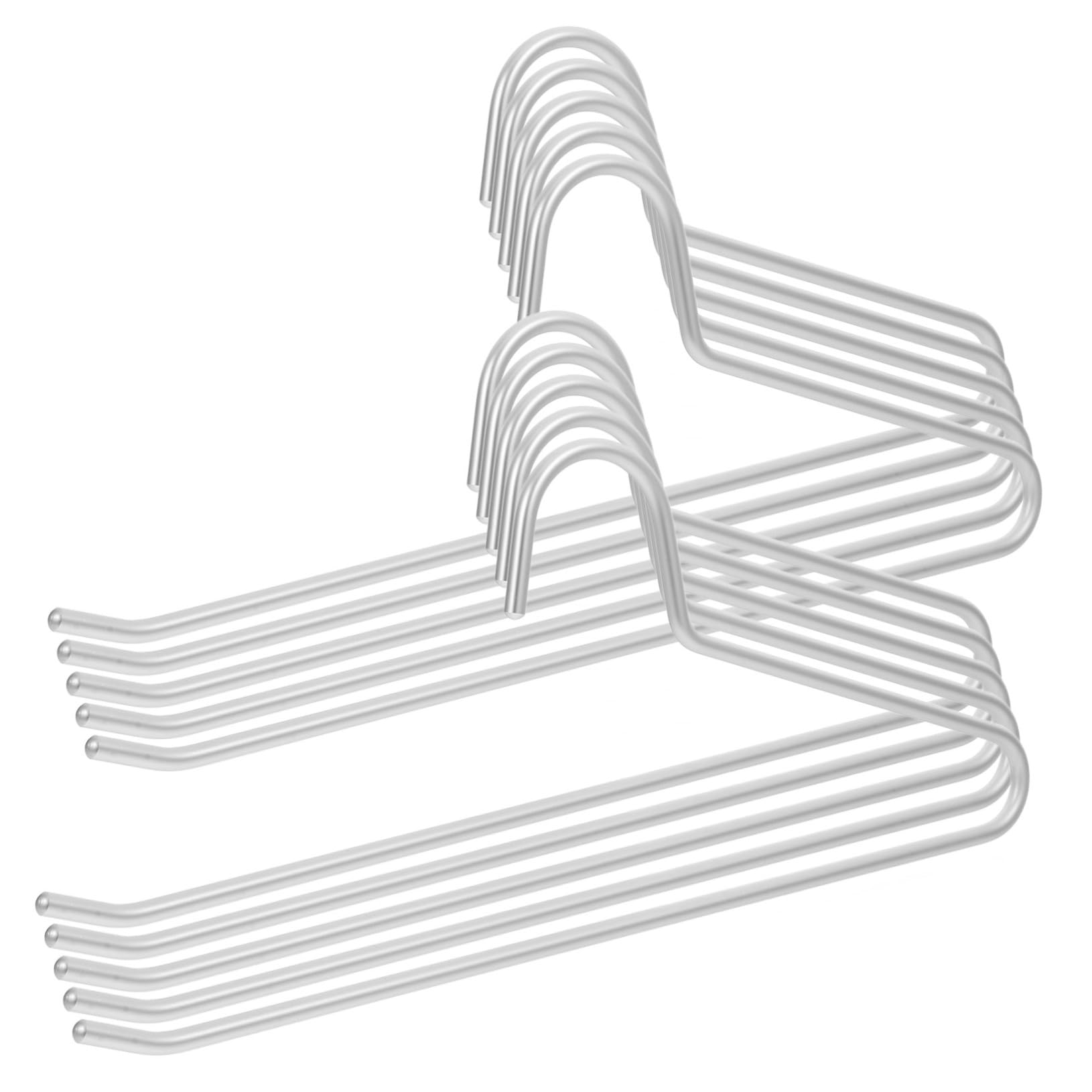 UKCOCO 10pezzi Grucce Per Pantaloni in Robuste e Compatte Grucce Aperte Per Jeans e Guardaroba Organizer Per Pantaloni e Cappotti Antiscivolo