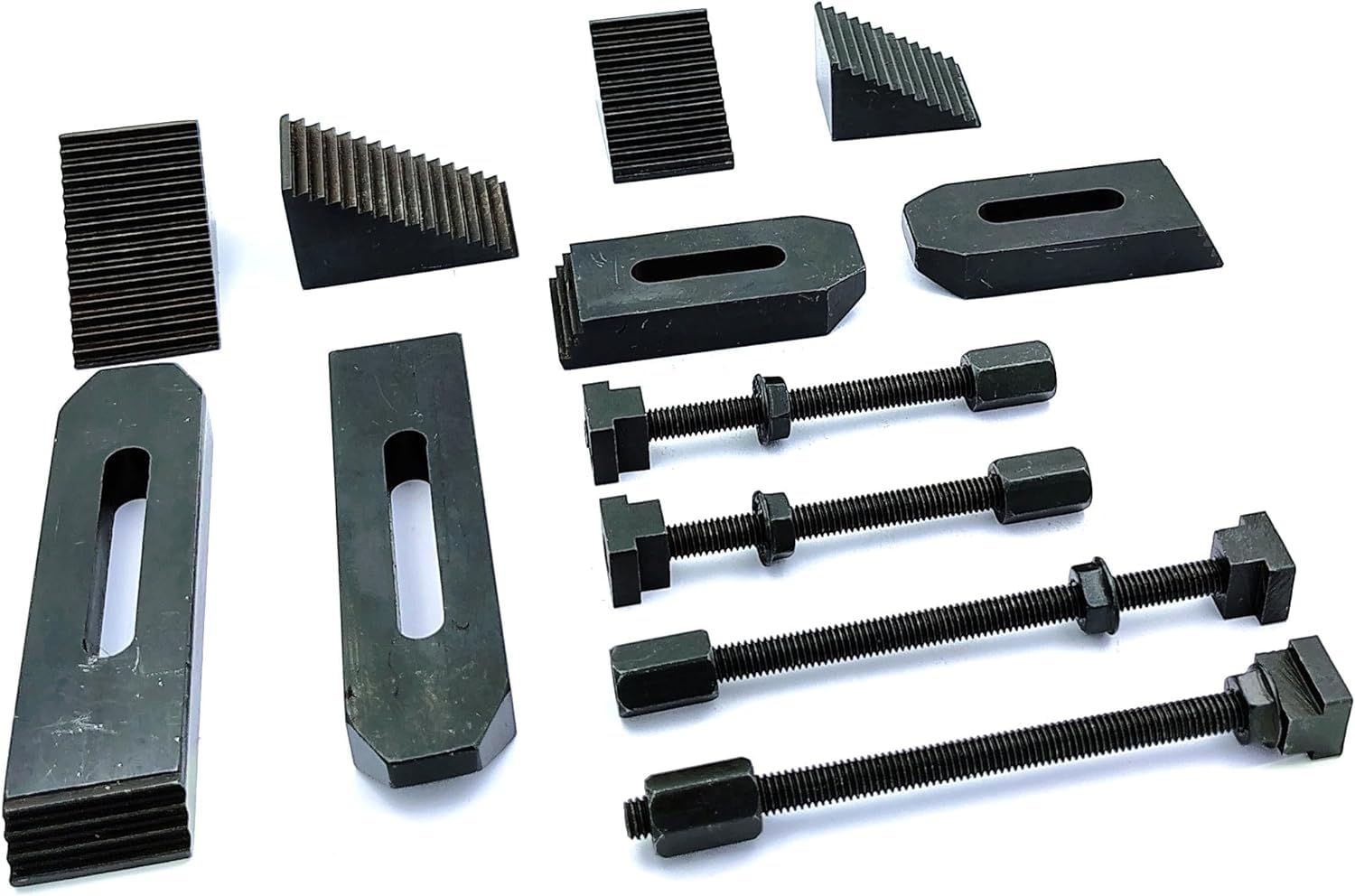 Buyohlic - Kit de abrazadera de 6 mm para mesas giratorias, mesas de fresado, placas frontales y tobogán vertical (kit de 24 abrazaderas de 6 mm)