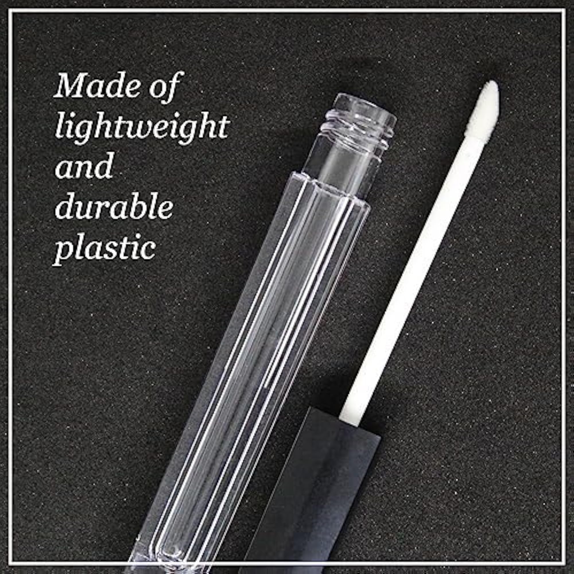 5ml Square Acrylic Empty Lip Gloss Containers, Pack of 5
