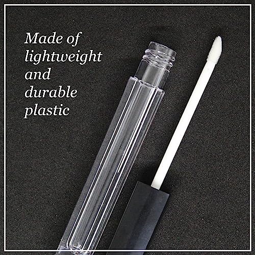 Image of Nsb Herbals 5 ML Square Premium Acrylic Empty Containers Tubes for Lip Gloss, Lip Care, Cosmetic, Mascara, Liquid Eye Shadow, Refillable With Plug (Pack Of 9)