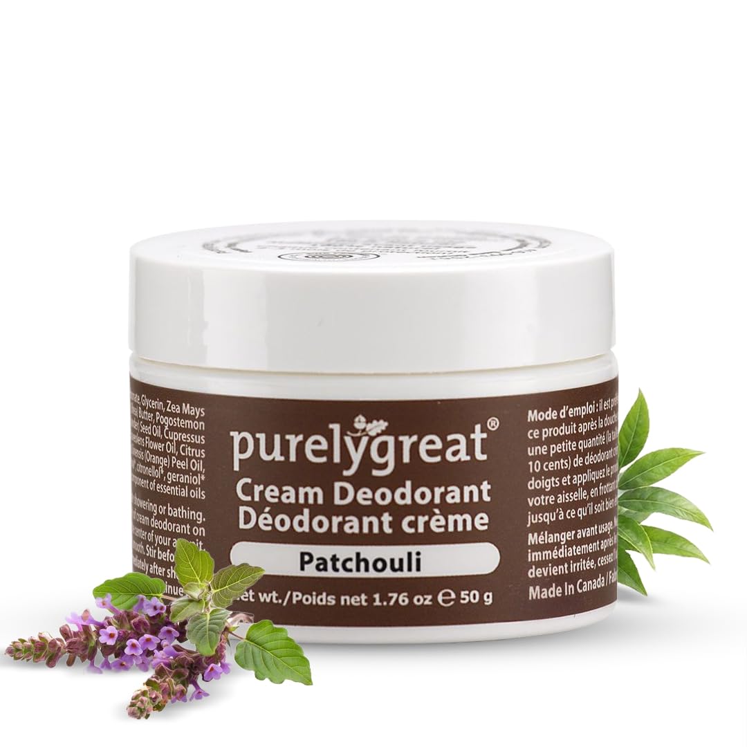 purelygreat Naturalny dezodorant dla mężczyzn Patchouli – EWG Zweryfikowane – Wegańskie