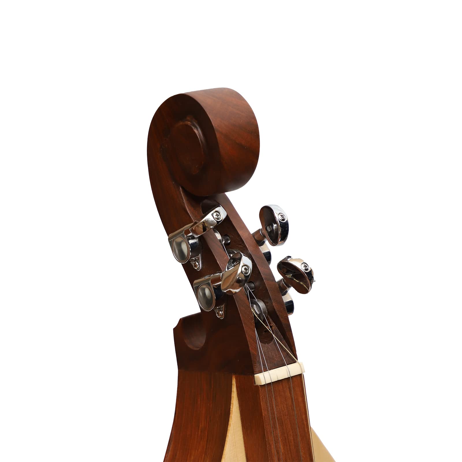 Mountain Dulcimer, 4 Corde Annodi, Pergamena R/W Argento Gear