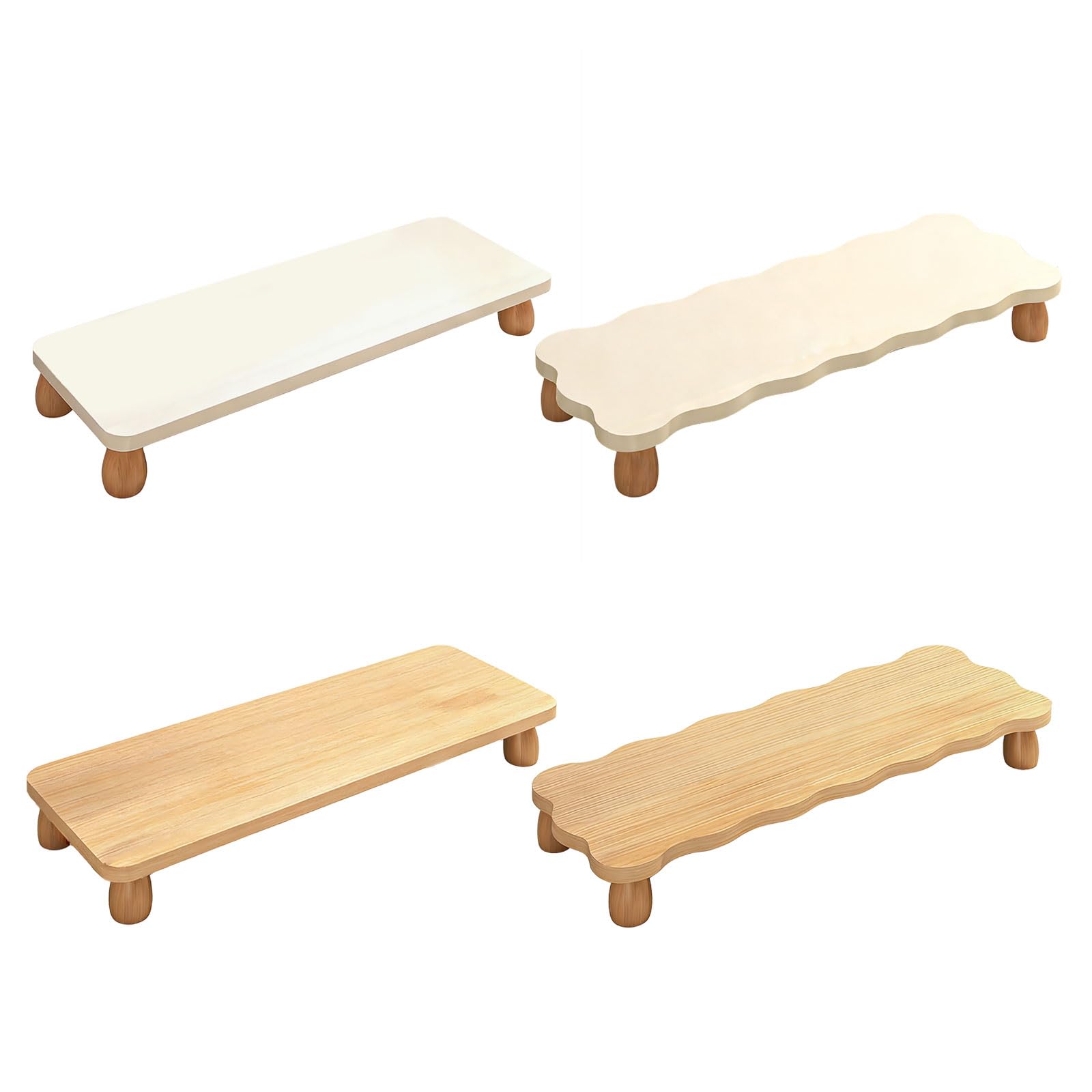 Supporto per monitor in legno con spazio extra per riporre lo schermo del computer, per organizzare la scrivania e pianificare la scrivania ergonomica