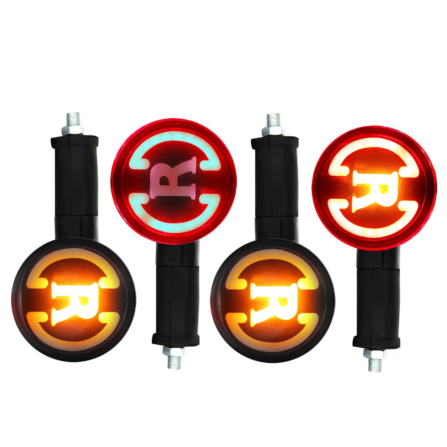 ATORAY (R) STYLE LED Side Indicator Yellow and Red For Royal Enfield