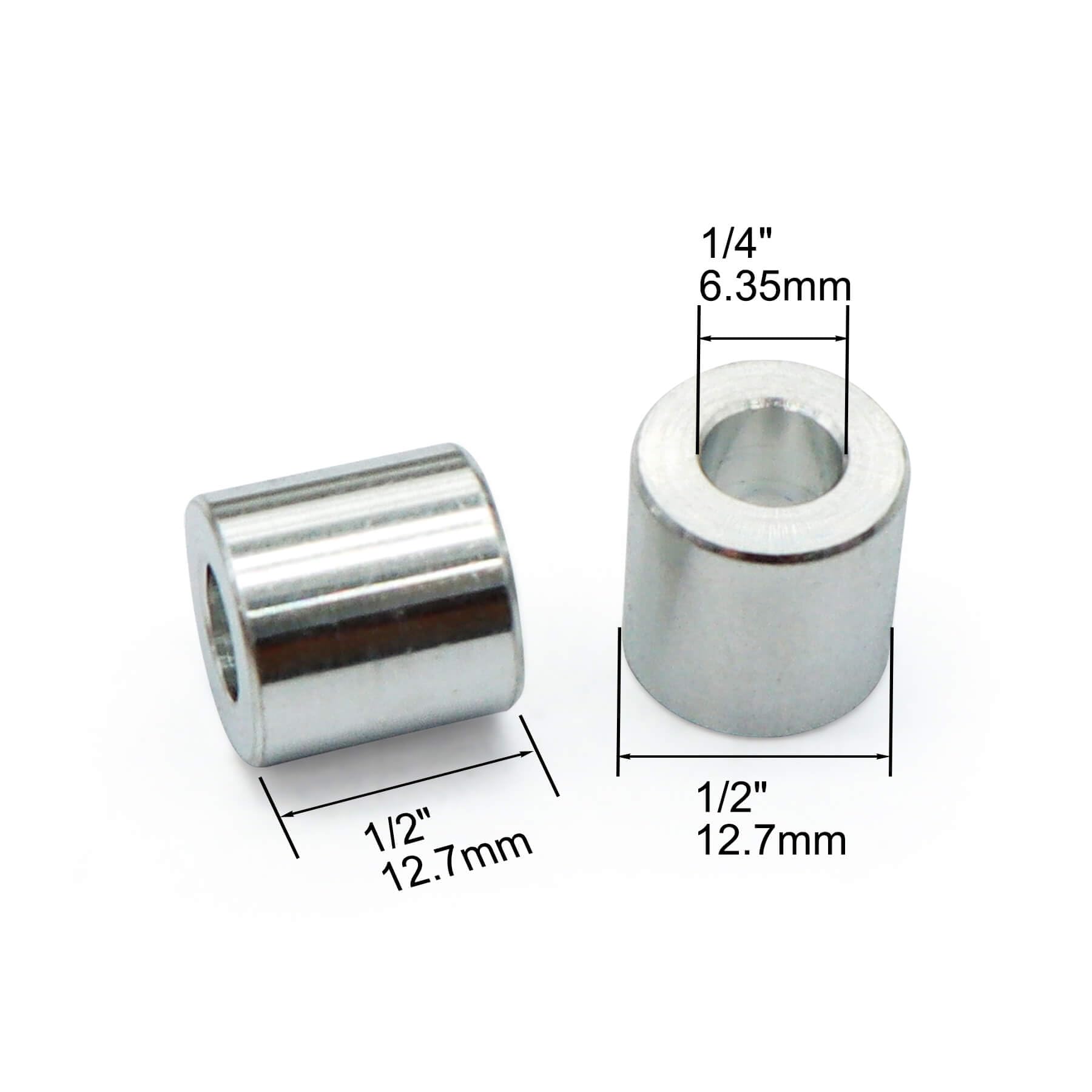 Aluminum Spacers - 25 Pack, 1/4" ID -3