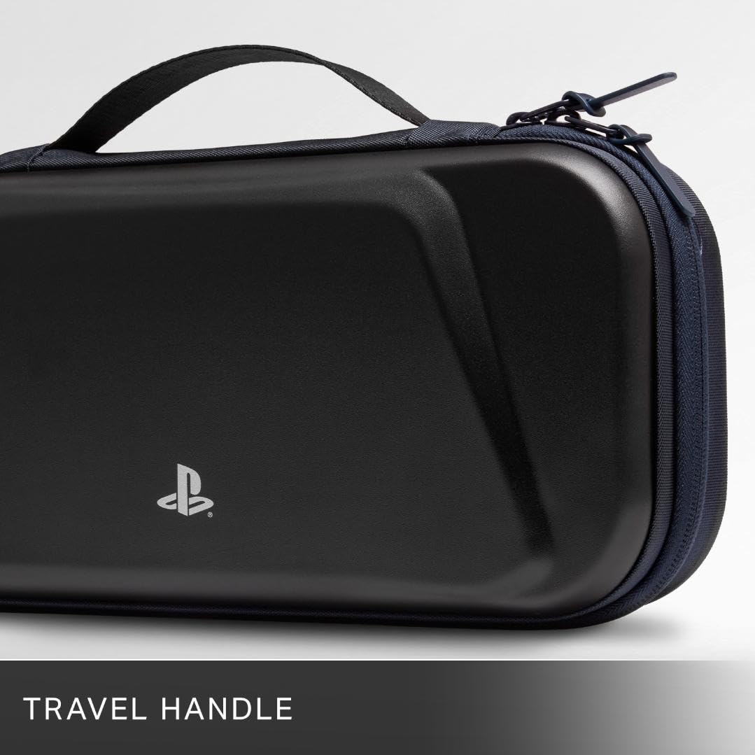 PowerA Boîtier de Protection pour PlayStation Portal - Noir, sous Licence Officielle, Rangement Durable, Passage de câble de Chargement, Protection d'écran, étui pour Lecture à Distance