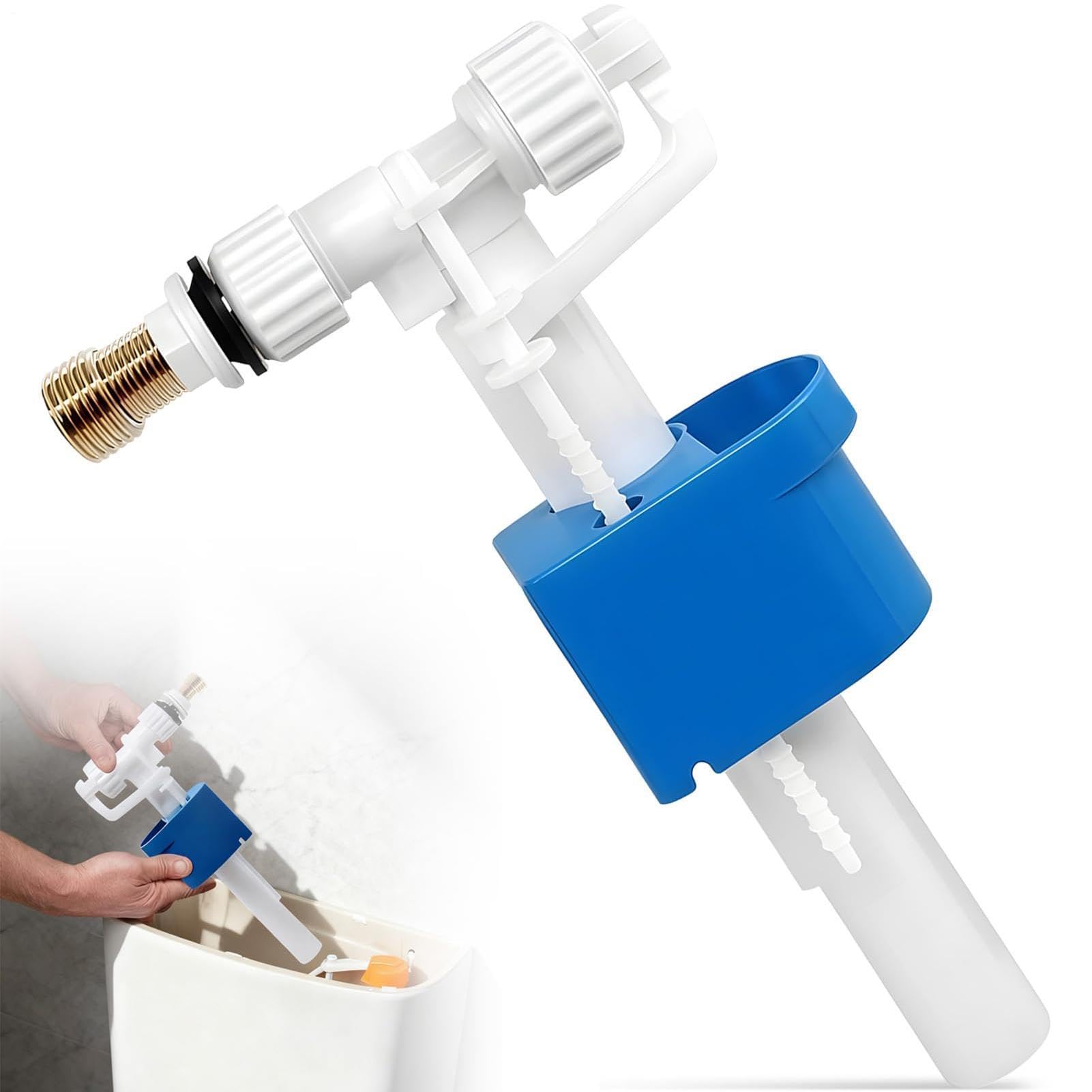 Kit di ricambio per valvola di riempimento WC, facile da installare valvole 'acqua a prova di perdite, 27 x 15 cm, valvola di riempimento del serbatoio del WC, valvole di controllo 'acqua