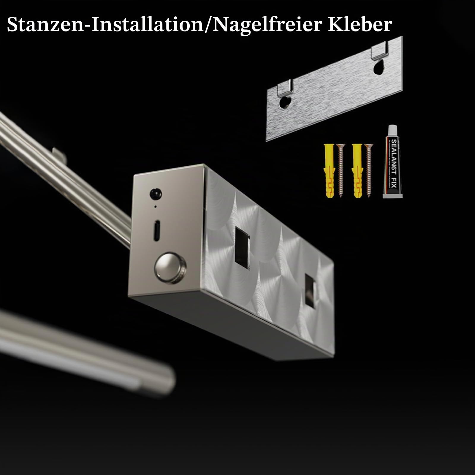 LED Spiegelleuchte Bad Akku Wandleuchte mit Fernbedienung Touch Steuerung Dimmbar Wandbeleuchtung USB Aufladbar Bildbeleuchtung Wandleuchten für Spiegelschrank Badezimmer Wohnzimmer (Silber,40cm)