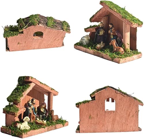 Miniatura 14 de Ochine Juego de Belén de Navidad – Estatuas de Belén de Resina, Adornos, Regalos, Escenas de Mesa de Navidad, Coleccionables, Estatua de Encimera