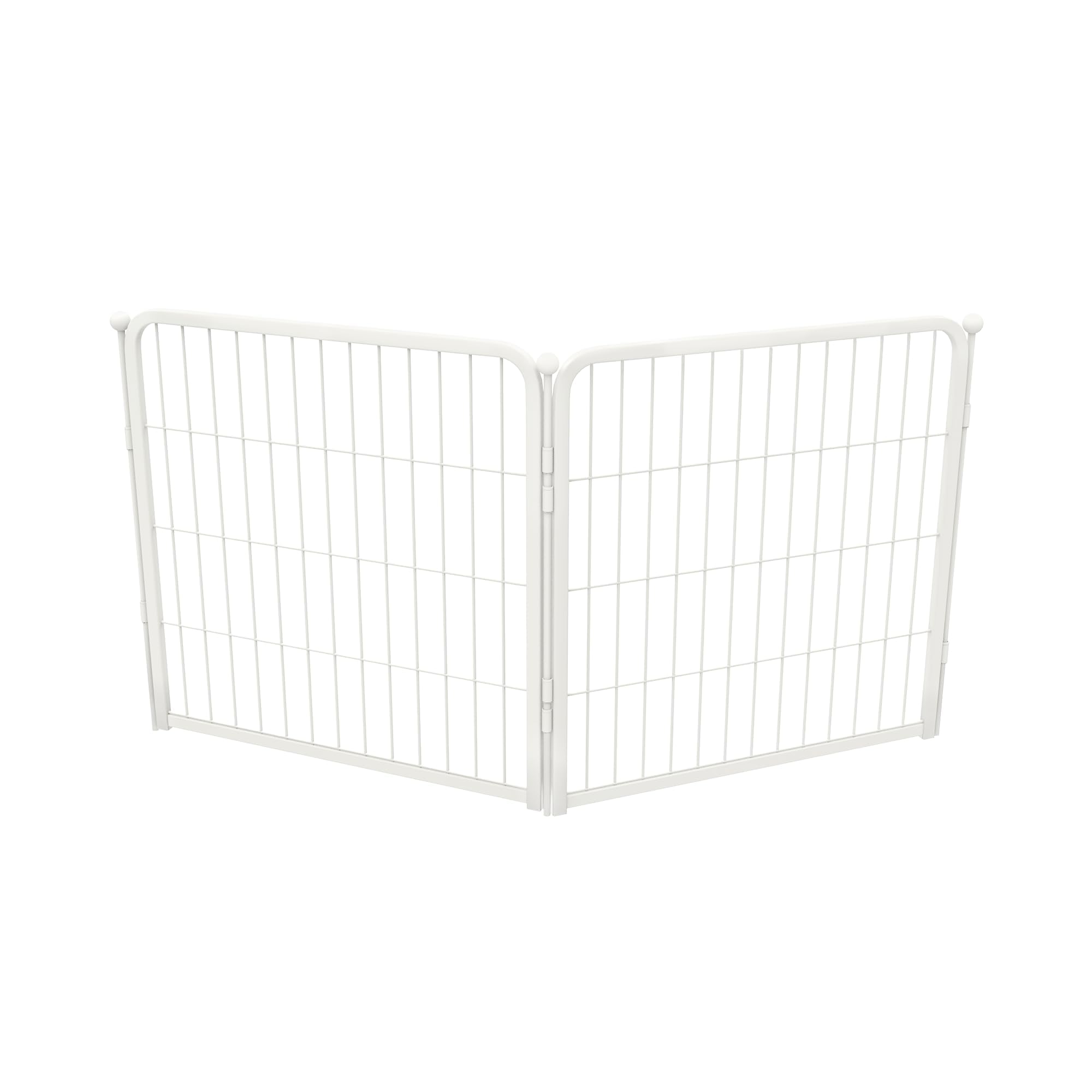 fxw Homeplus Unleashed Indoor Dog Playpen - Stress-Free and Safe Play, Heavy Duty 60cm Height 2 Panels Dog Pen for Puppy and Small Dogs, White│Patent Pending