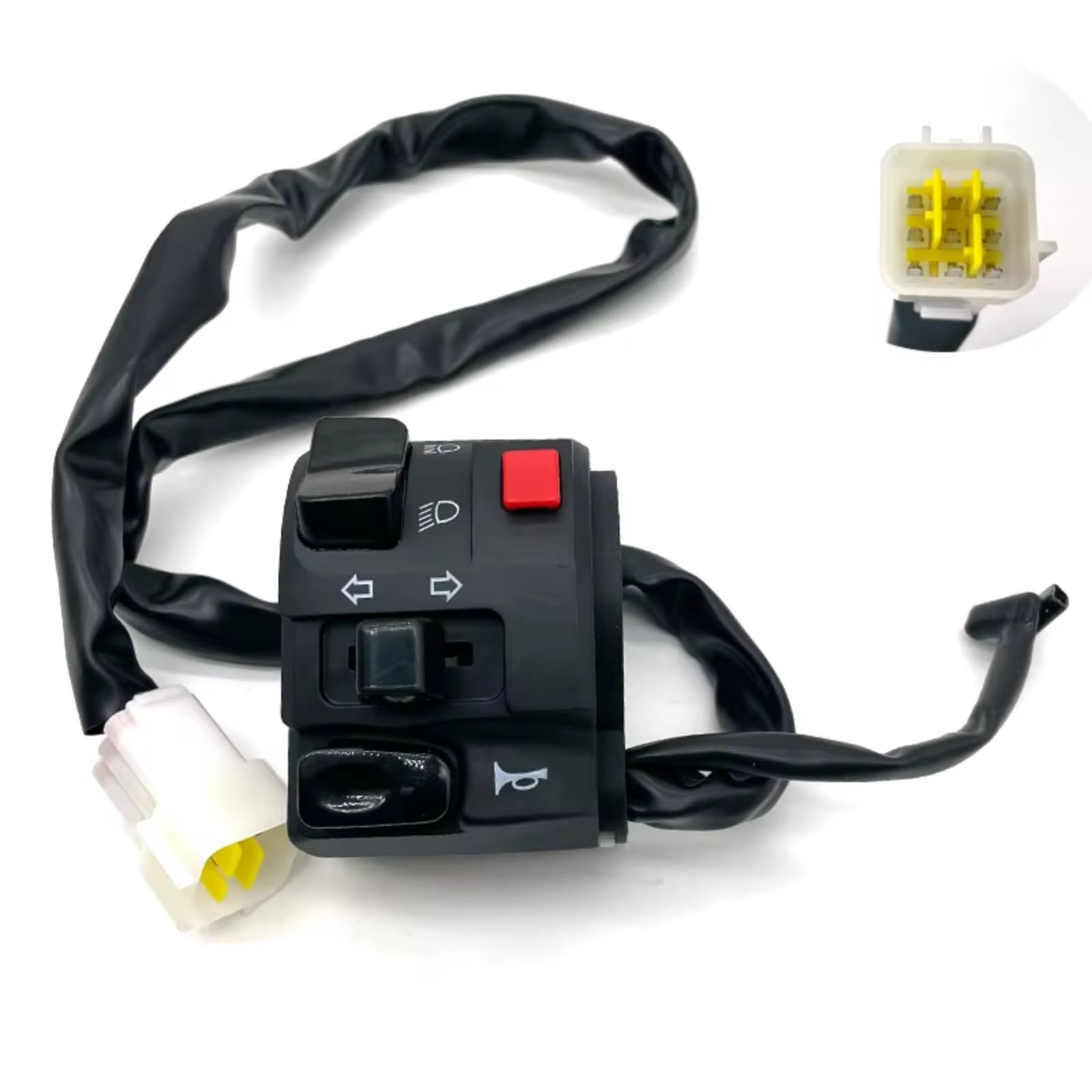 1 Pz. Sinistra 22mm Interruttore Moto Controllo Manubrio Per Universale Pulsante Clacson Indicatore Di Direzione Spia Blocco Comandi Moto