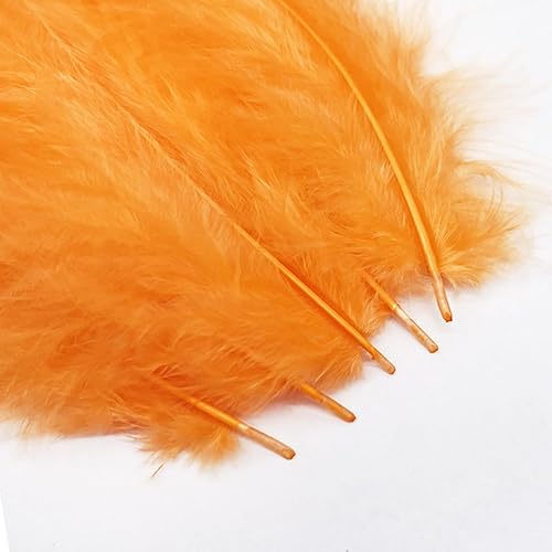 Miniatura 10 de 100 plumas de marabú de pavo mullidas azul claro de 4 a 6 pulgadas para manualidades, atrapasueños, flecos, plumas de colores, material de atado de