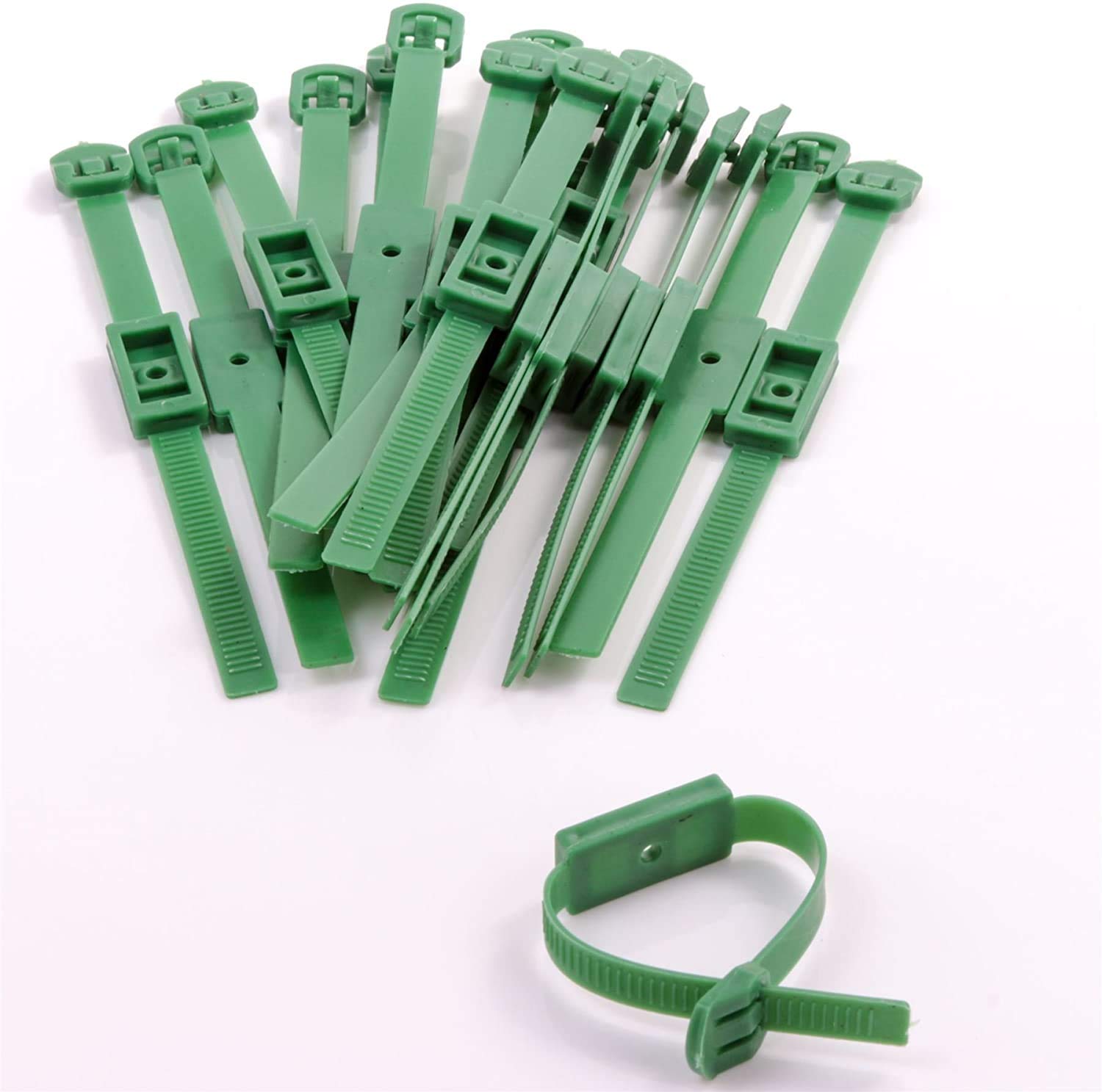 Vision4ever 40 x Wall Mounted Adjustable Garden Tie Strap Plant Flower Tree Training Support