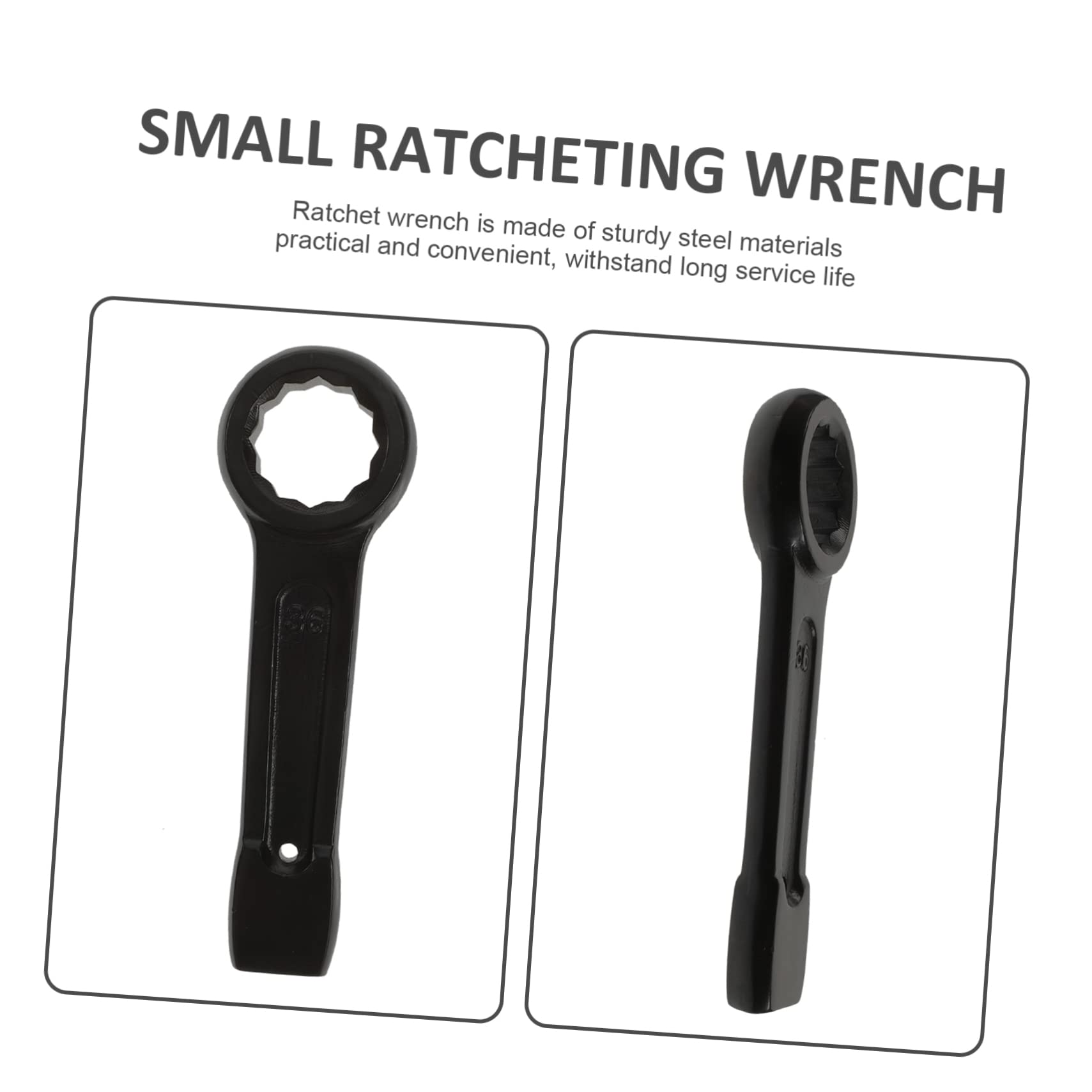 NUOBESTY Chiave Inglese Offset 36mm in Acciaio Nero per Serraggio | Autofficina e Casa, per Dadi da Stringere o Allentare, Attrezzo Robusto da 36mm