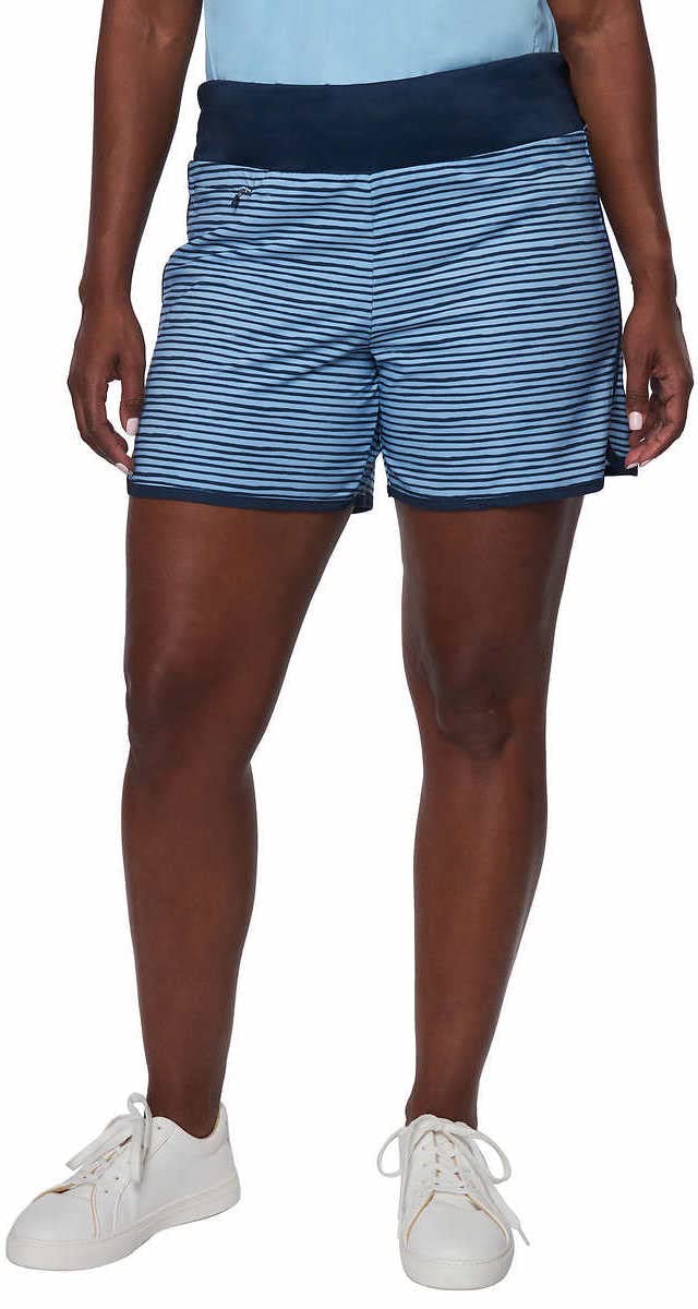 Women's UPF 50+ Quick Dry Hybrid Boardshort, Navy Stripe, Large-image-26