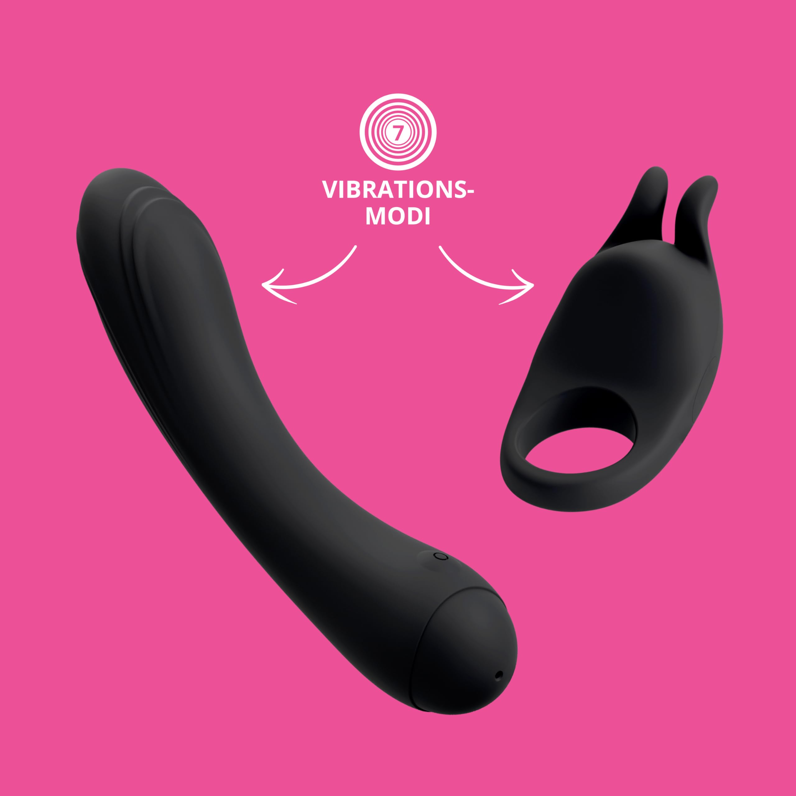 You2Toys Vibratore Duo 3 in 1 con vibratore rimovibile Anello per il pene Vibrazione coniglio coppia giocattolo in silicone impermeabile ricaricabile USB 7 modalità vibratore + anello G-Zone clitoride