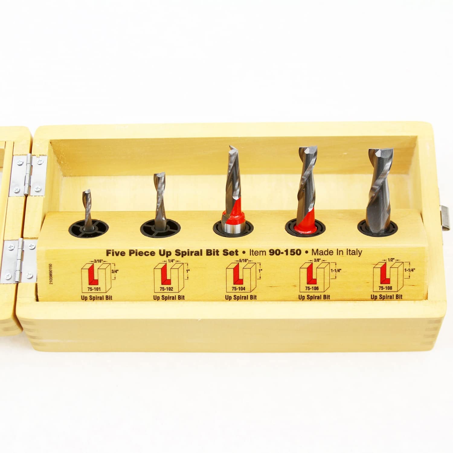 Freud 5 Piece Up Spiral Bit Set (90-150), Multi - Image 4