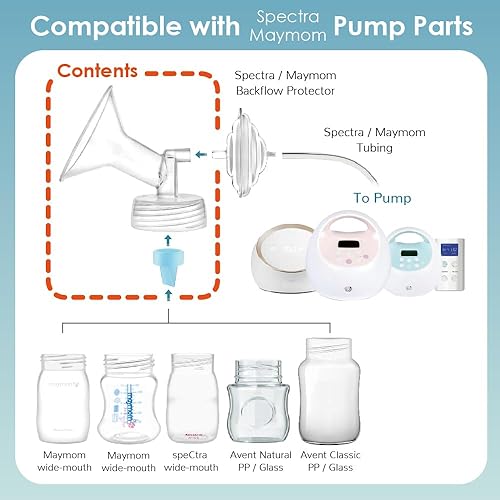 Miniatura 3 de Maymom Parte de la bomba compatible con bombas SpectraAmeda Luna, Syngery Gold Inc Brida de boca ancha 0.827 in válvula azul no brida Spectra