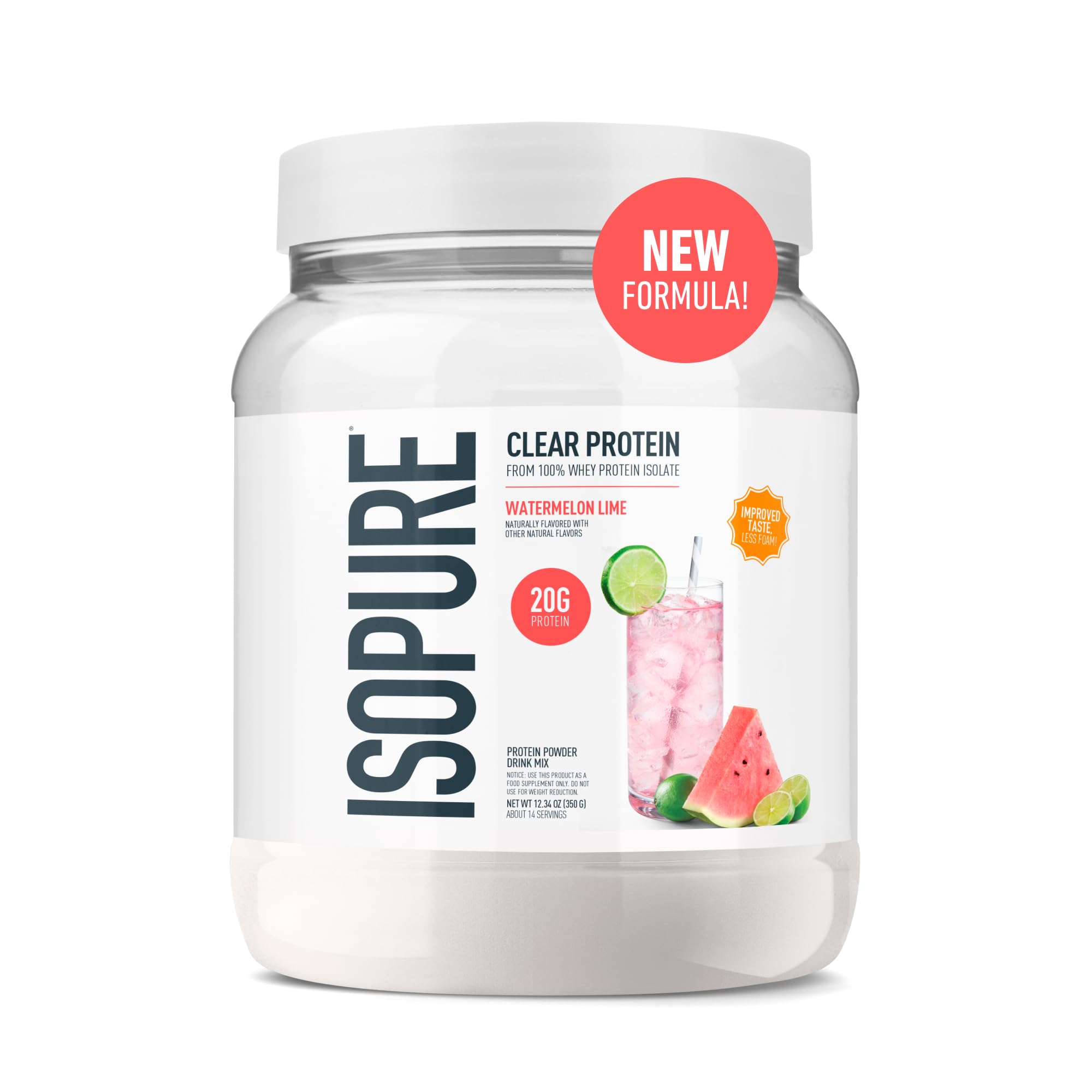 Isopure Clear Whey Isolate Protein Powder, Watermelon Lime, 14 Serving — Amazon image 11