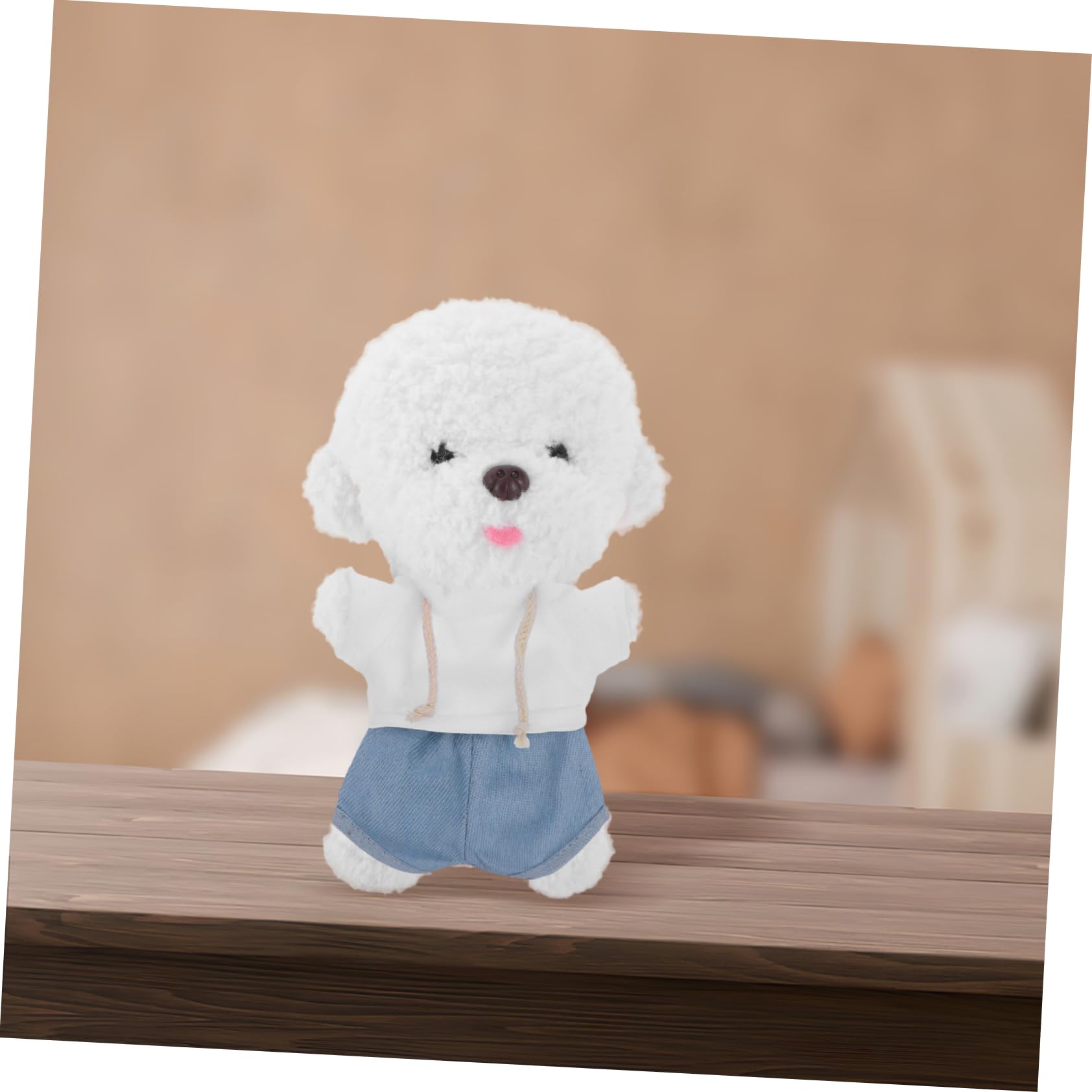 Garneck 1 Set di Vestiti di Peluche Orsi Vestiti Vestiti Intercambiabile Abito Felpa con Cappuccio e Pantaloni Panno Animale Piccoli Vestiti Vestiti Bambole di Peluche Tessuto