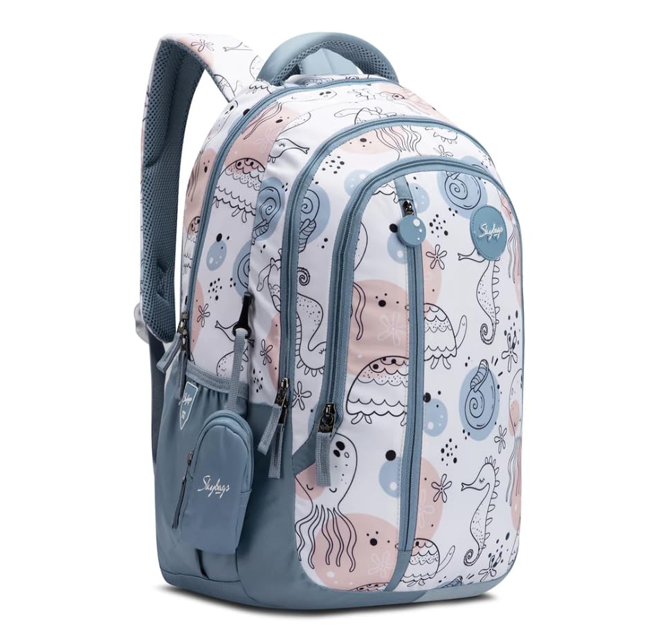 Image of Skybags CHARM 01 4 Compartment SCHOOL BACKPACK CAMEO BLUE