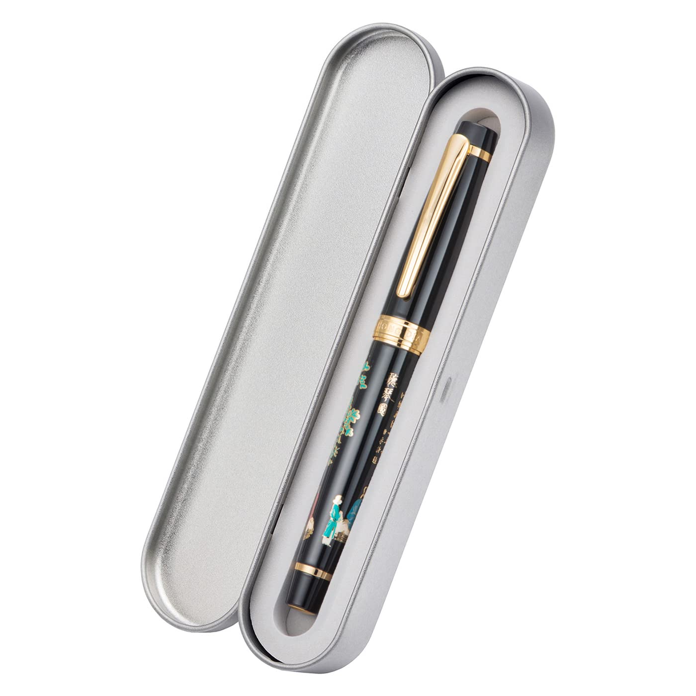 Hongdian 231 Chinese Classical Fountain Pen, Iridum Fine Gold Nib with Chinese Painting Design - Image 3