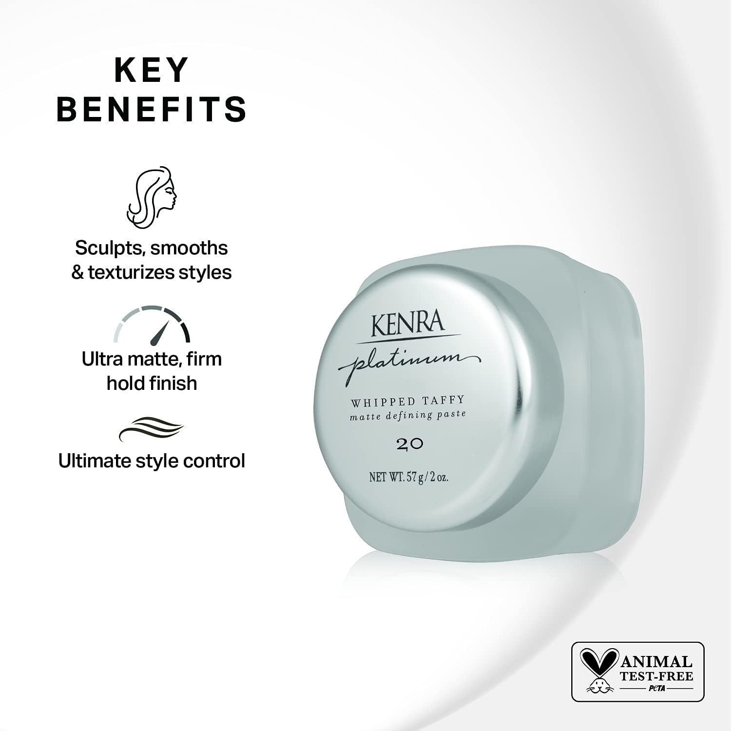 Kenra Platinum Whipped Taffy 20 Matte Defining Paste, 2 oz