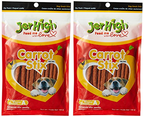 Image of Jer High Carrot Stix Dog Treats, 100g (Pack of 2)