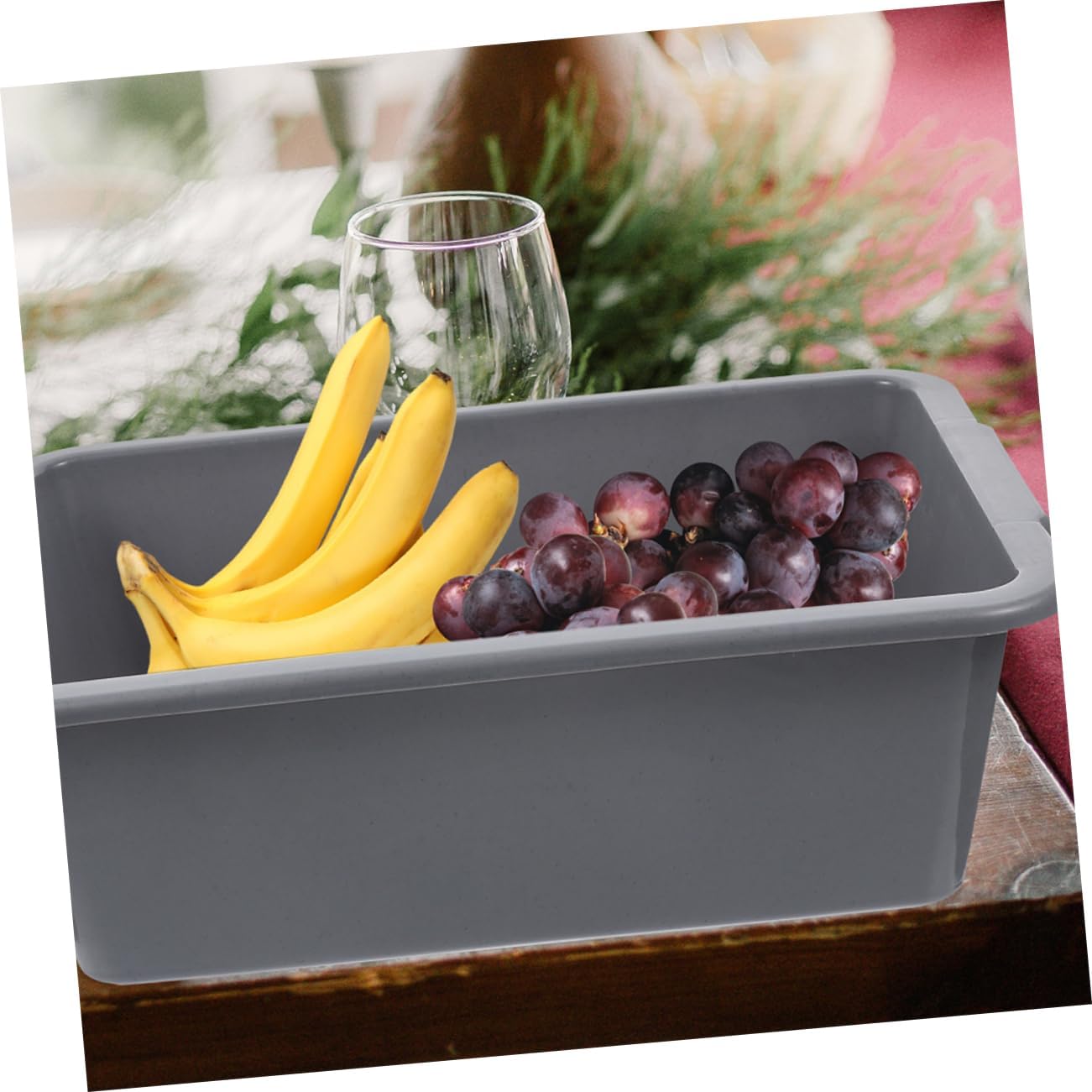 ABOOFAN 2Pcs Plastic Multifunctional Utility Tub for Home Restaurants Sturdy Storage Container for Food Bowls and Sundries Space Saving Design