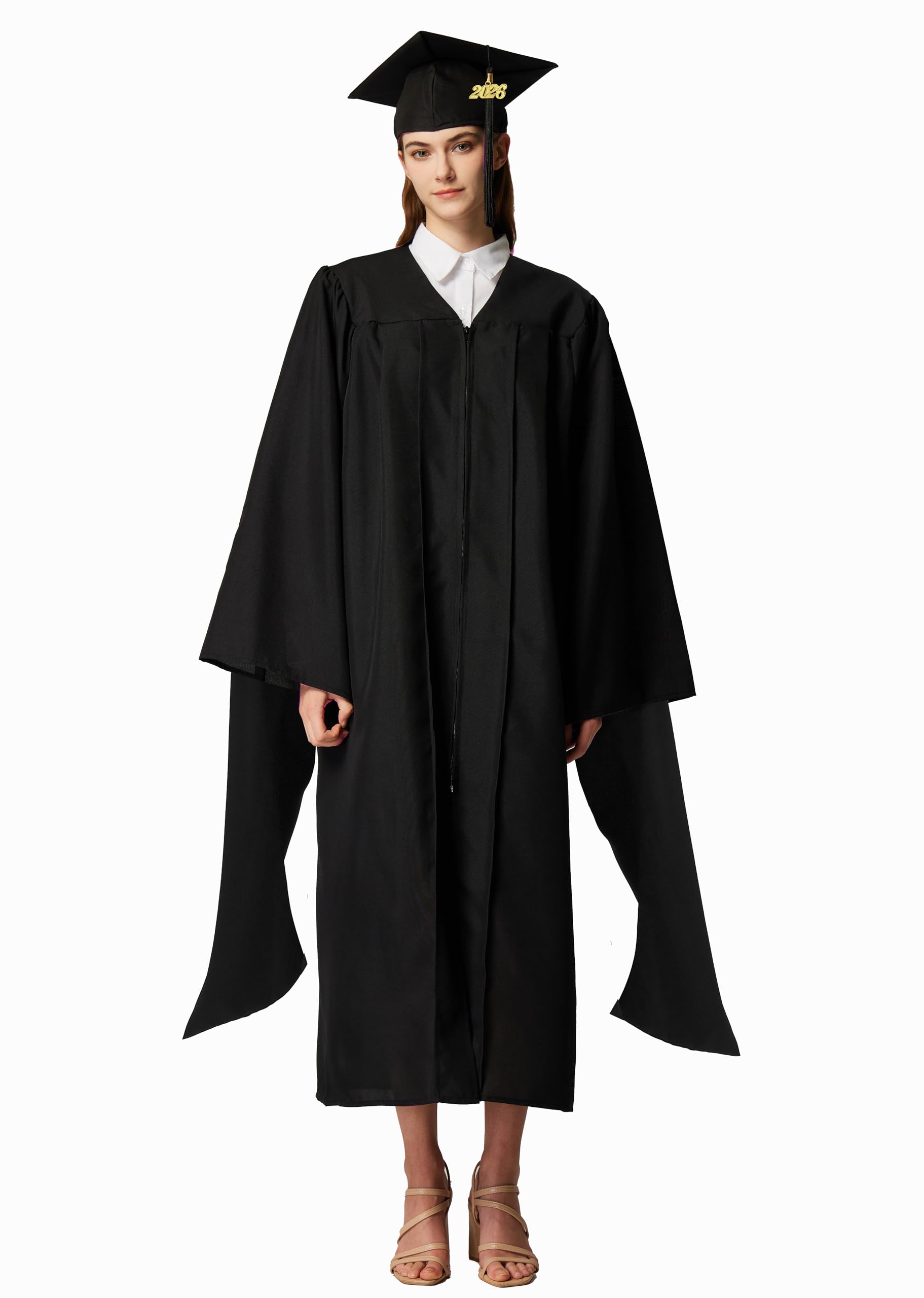 Photo 1 of MyGradDay Graduation Master Cap and Gown Master Regalia with Black 2026 and 2025 Tassel Package