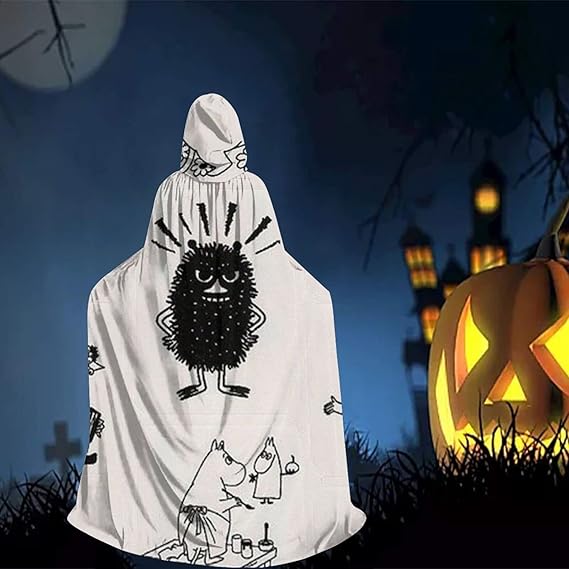 Amazon Co Jp ムーミン イタズラなリトルミイ 4 ハロウィン コスプレ衣装 仮装 子供 キッズ コスチューム おばけ 幽霊 魔女ゴースト 変身マント ポンチョケープ フード付き 変装 学園祭 文化祭 吸血鬼 衣装 仮装 悪魔 デビル男女共用 ファッション
