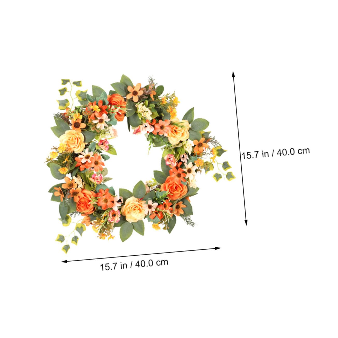 GARVALON 1pezzi Ghirlanda Di Peonie Artificiali Per Decorazioni Festive Wreath Simulato Per Matrimonio e Casa Decorazione Murale Elegante Per Eventi e Feste