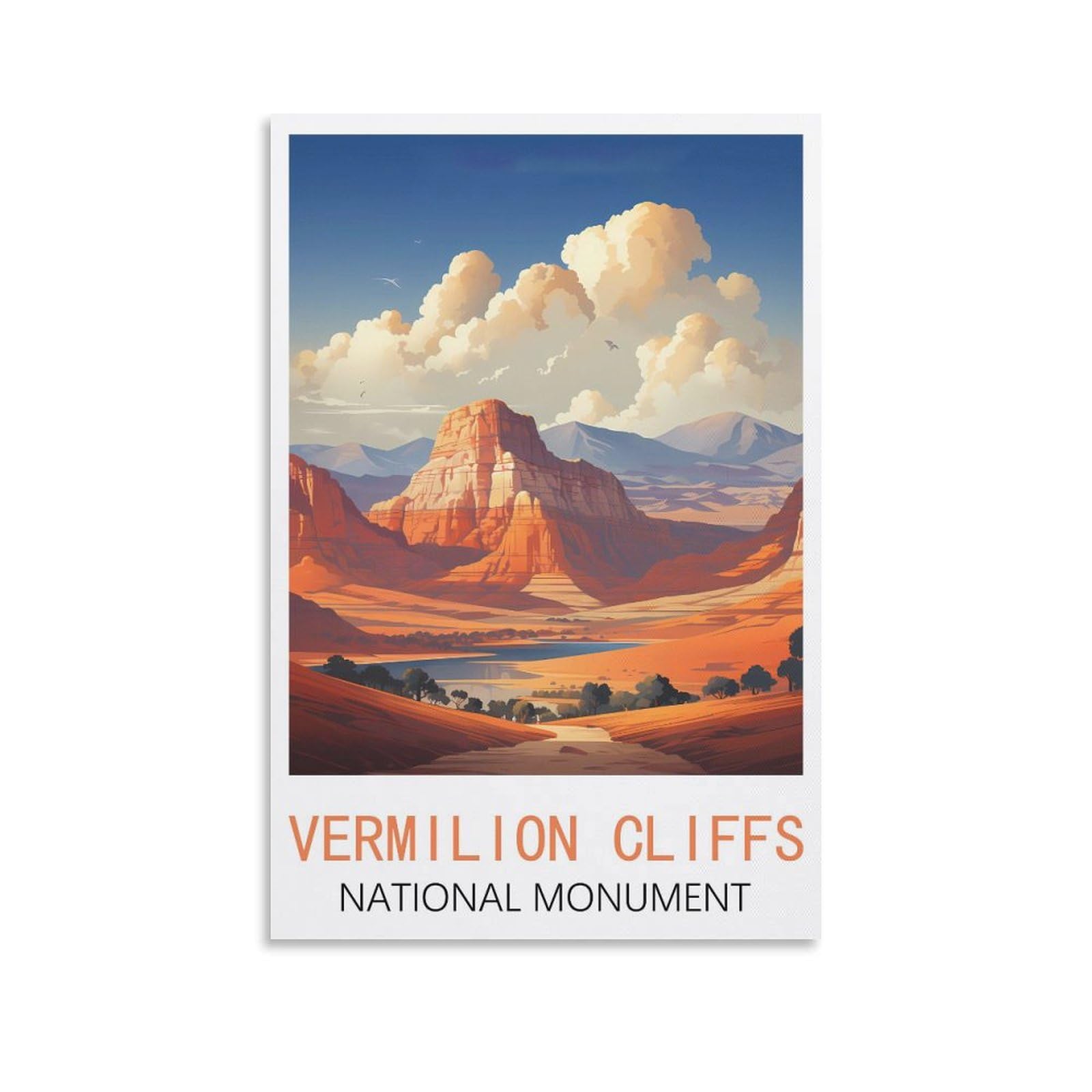 Retro Vintage Metal Tin Sign Vintage Retro Man Cave Bar Pub Shed Novelty Gift Tin Wall Décor Metal Sign Vermilion Cliffs National Monument Posters 15x30cm