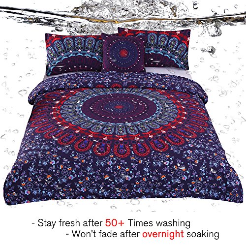 Sleepwish 4 Pcs Love Stretches Bedding Bohemian Retro Bohemian Duvet Cover Set Cal-King Size #TOP2