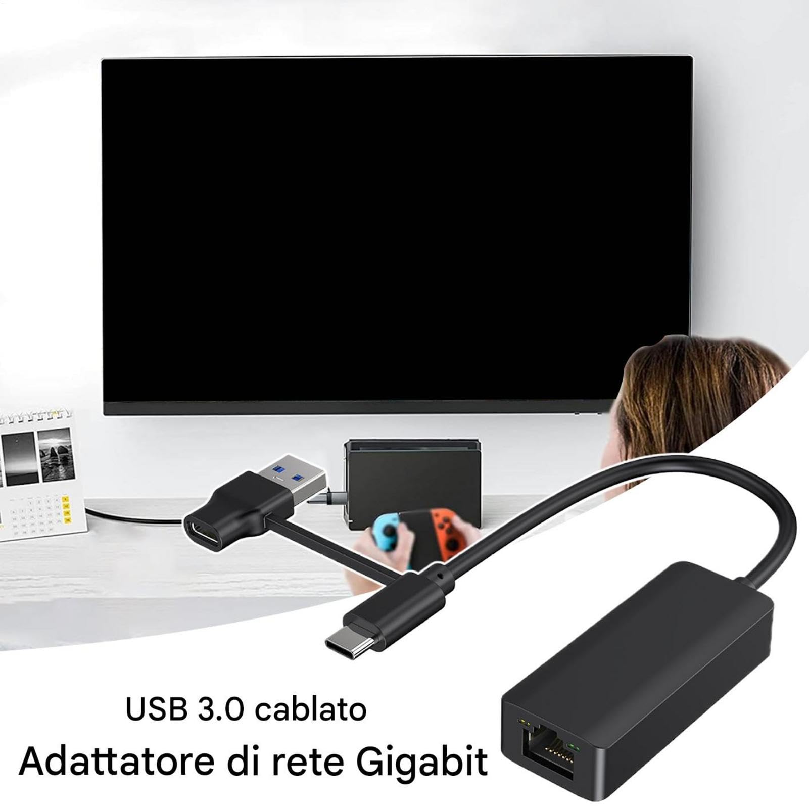 Convertitore Di Rete Gigabit Cablato Convertitore Di Rete USB Per Computer