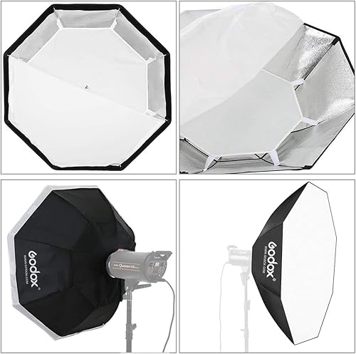 Miniatura 2 de Godox Soporte de Bowens de softbox octágono superior de los 37.4 in para la iluminación LED del flash video del estudio de la foto