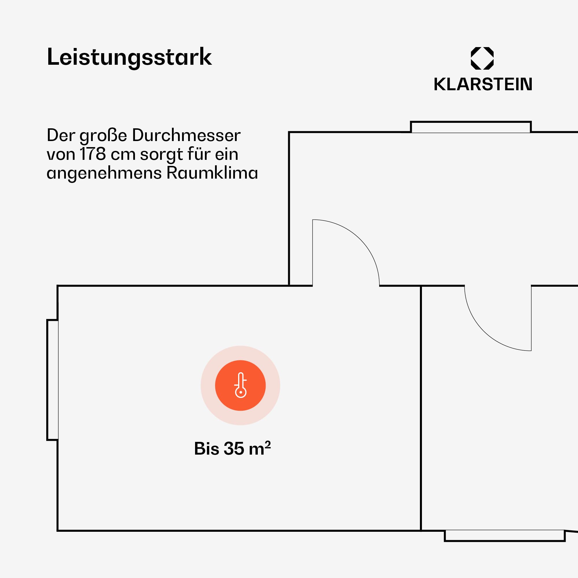 Klarstein Deckenventilator Leise mit Fernbedienung – 178 cm Walnuss, Smart Steuerung per App & Sprachbefehle, 6 Geschwindigkeiten, Sommer-/Winterbetrieb, Flüsterleise für Schlafzimmer, Energiesparend