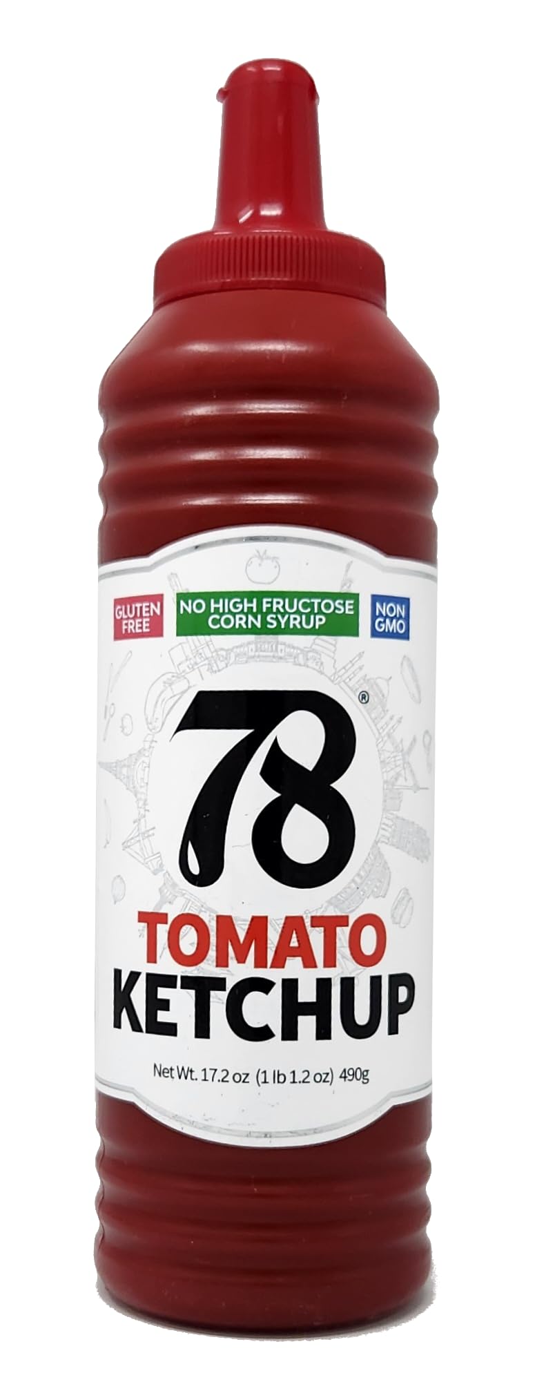 Generic 78 Red Tomato Ketchup 17.2oz Bottles (Regular Single Bottle)