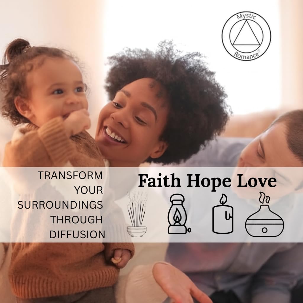 Mystic Romance Faith Hope Love Aroma Oil – Oil Diffuser Air Freshener for Home, Essential Oil Diffuser Fragrance, Diffusers for Home & Apartment Essentials, Bathroom & Living Room Decor Scent (Gallon)