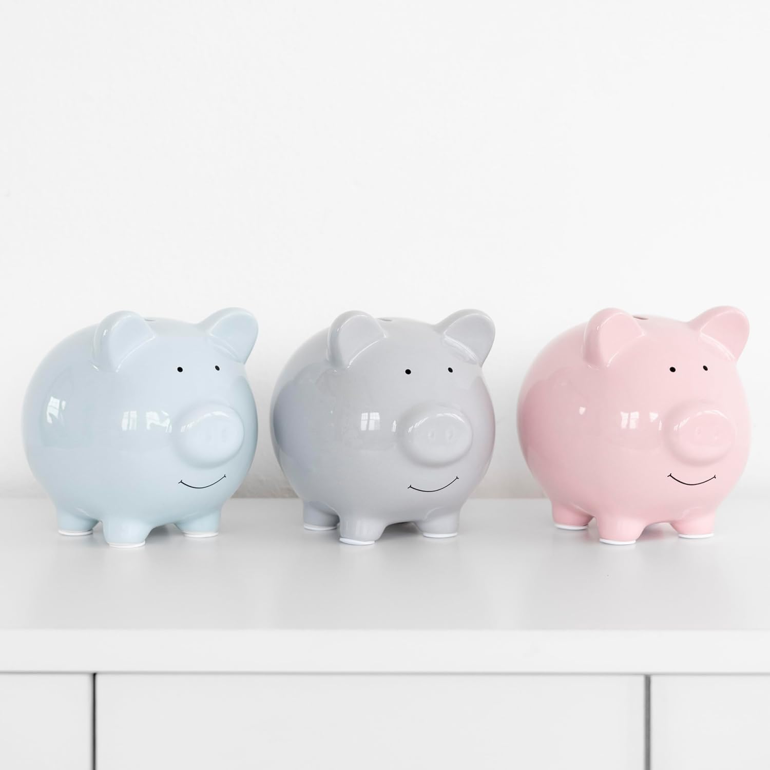 Light Pink Ceramic Piggy Bank - Image 14
