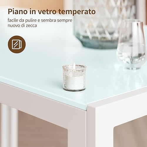 Miniatura 4 de Juego de mesa de comedor de cocina Bealife para 6, juego de mesa y sillas de 7 piezas de vidrio templado moderno para el hogar, cocina, sala de