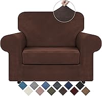 Vista 121 de WEERRW Fundas de terciopelo para sofá de 2 cojines, fundas de sofá de felpa de terciopelo de lujo de alta elasticidad, con parte inferior elástica