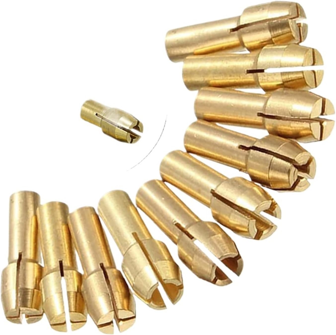10pcs 0.5-3.2mm Mini Brass Drill Chuck Collet Bits Electric Grinder Quick Change Drill Chuck Bit Set Shank 4.3mm For Rotary Tool