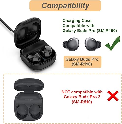 Miniatura 2 de Funda de carga para Samsung Galaxy Buds Pro (SM-R190), caja de estación de carga de repuesto con cable USB tipo C para auriculares Galaxy Buds Pro