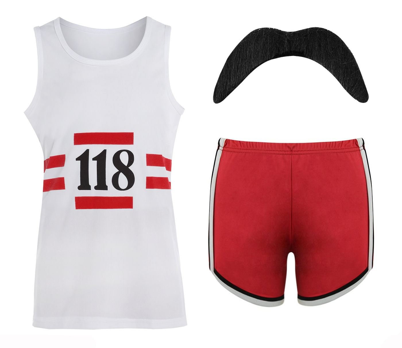 THREADWEAR 118 Unisex Marathon Dress Costume Outfit Kit Set