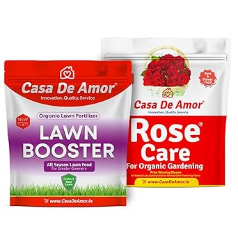 Casa De Amor Essential Combo Pack-Organic Rose Care (900 gram)+Organic Lawn Booster (900 gram)